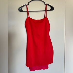 Lulus Red Spaghetti Strap Mini Dress Size Medium
